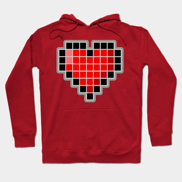 Pixel Heart - Plus One Life Hoodie by Bits